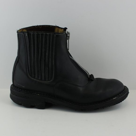 John Fluevog Black Leather Zip Ankle Boots (8 US) main image 4